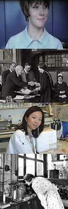 Montage of QM women as students from c1915 to the present day.