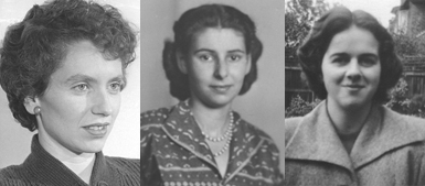 Barbara Boucher c1958, Eva Alberman c1950 and Jean Edwards c1950. 