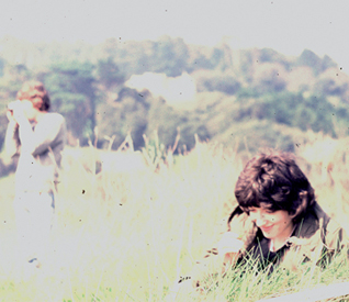 Carol Rivas on a QMC geography-biology field trip to the Pyrenees, 1981.