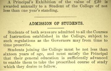 East London College Calendar, 1910-1911.