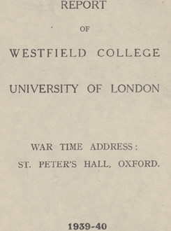 Westfield College Annual Report, 1939-40.